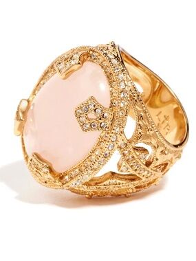 Loree Rodkin Love & Rock Pink Quartz Pave ring